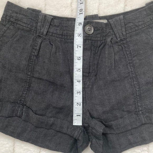 ❌SOLD❌ Free People Linen Shorts Size 0 charcoal grey - Picture 11 of 12